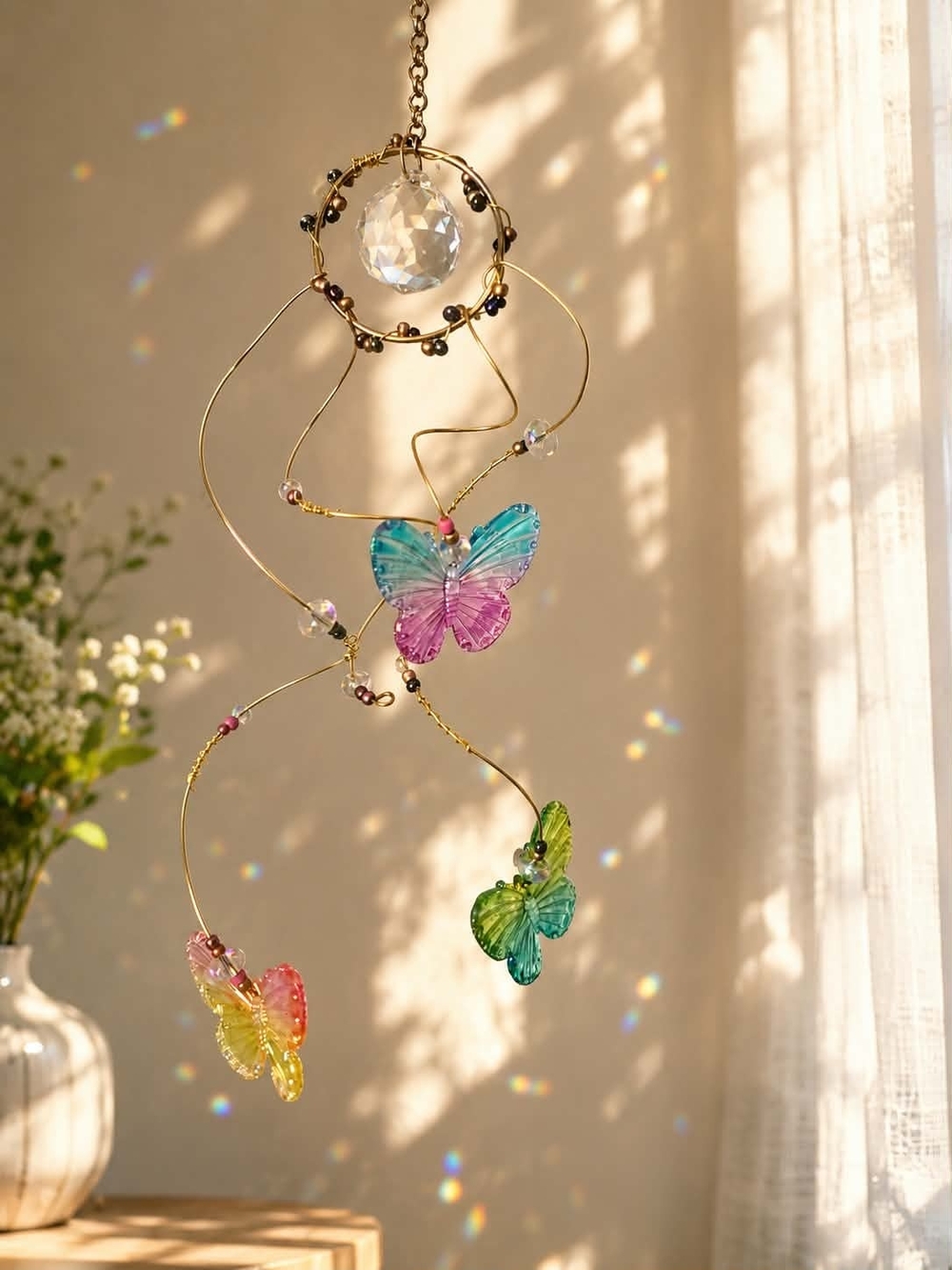 Handmade Butterfly Garden Sun Catcher
